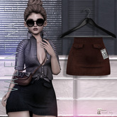 Valentina E. Maisie Denim Skirt Rust