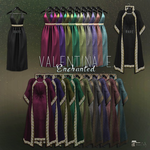 :V.e. Enchanted Black Key Gown RARE
