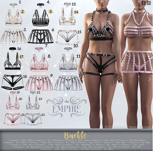 #EMPIRE - Buckle - Harness 1 - Collar - blue
