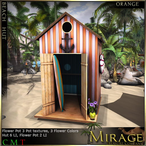 =Mirage= Beach Hut - Orange
