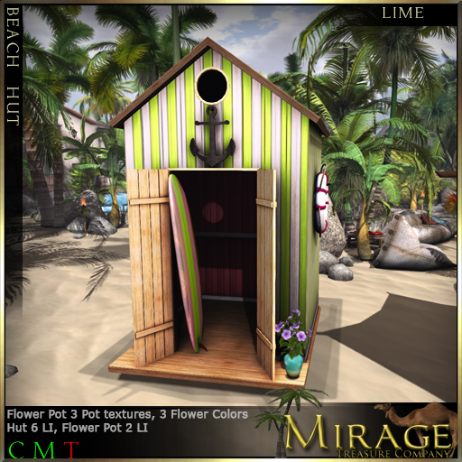 =Mirage= Beach Hut - Lime