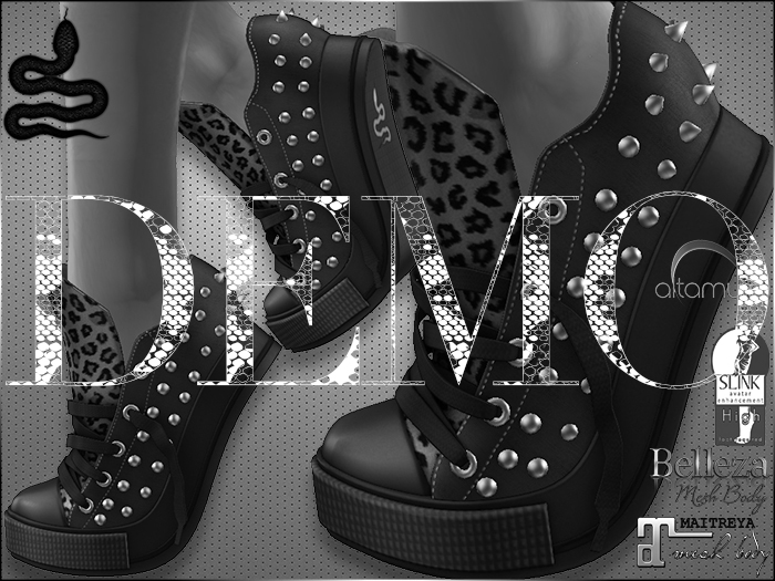 VIPER ~ Sneakers Tip Toe Black Gold -DEMO-