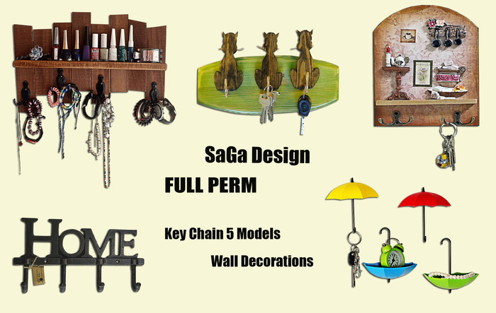 SaGa Design FULL PERM Key Chain 5 Models