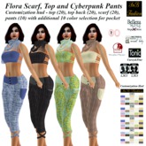 SnB Fashion - Flora Top, Scarf & Cyberpunk Pants