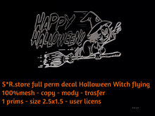 S*R.store full perm decal Halloween Witch flying