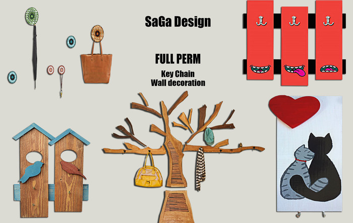 SaGa Design FULL PERM Key Chain 5 Models