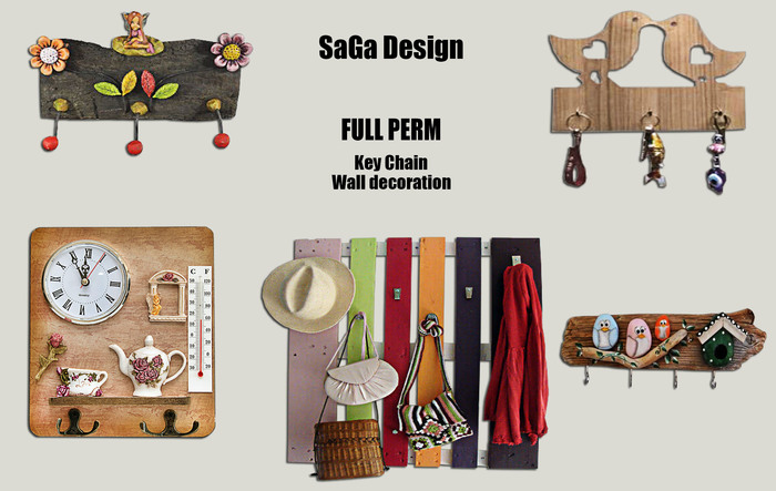 SaGa Design FULL PERM Key Chain 5 models