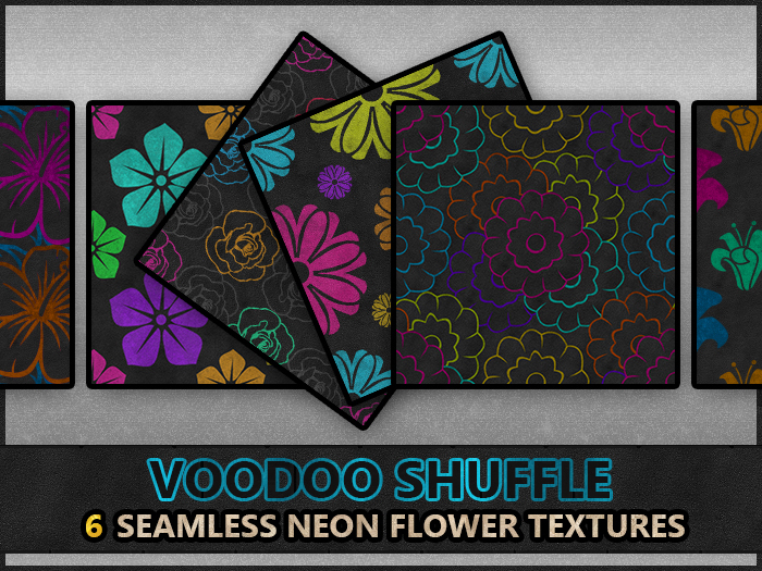 [VS] 6 Neon Flower Textures
