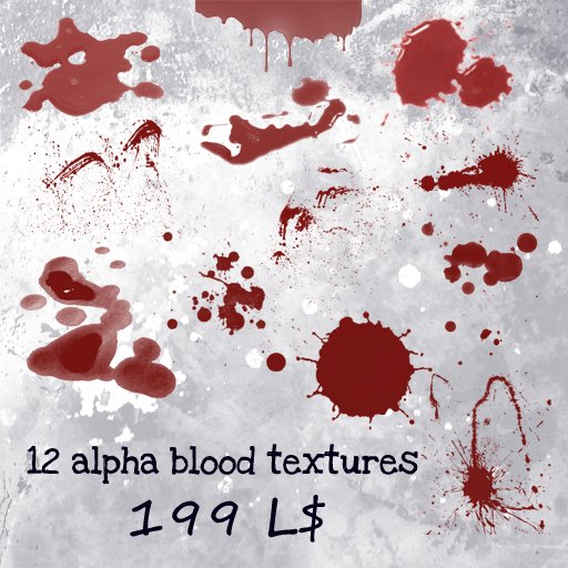 12 alpha blood textures
