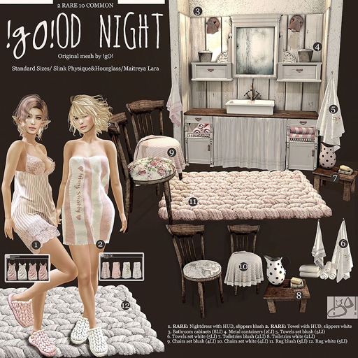 !gO! Good night - Toiletries set White