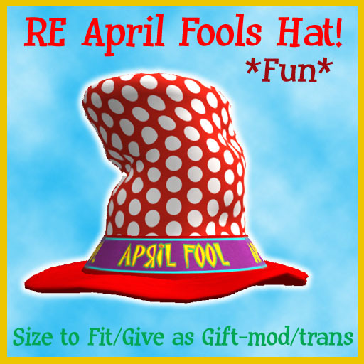 RE April Fool Fun Hat - Clown/Jester/Sculpted/Party