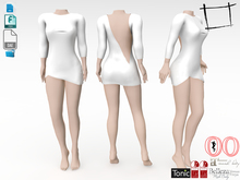 Dae Obj FBX Sexy Back Cutout Tulip Dress Maitreya, Ocacin Standard, Slink, Belleza, Ocacin Voluptuous