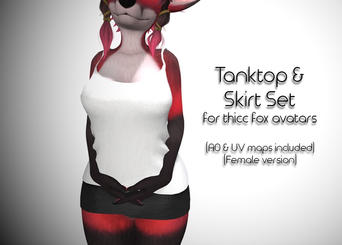 Thicc Fox Tanktop & Skirt Set (Female)