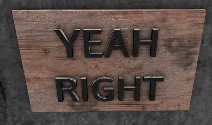 yeah right wall board