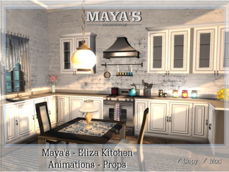 Second Life Marketplace Maya S Eliza Kitchen Animations Props