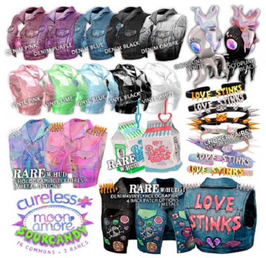 CURELESS [+] MoonAmore / Sour Candy Patched Vest RARE (S)