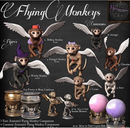 13. *HEXtraordinary* Flying Monkey Incense Burner - Silver
