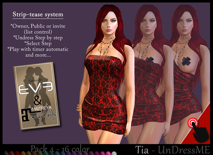 Second Life Marketplace - Tia - Undress Me -4 - for EVE & Maitreya