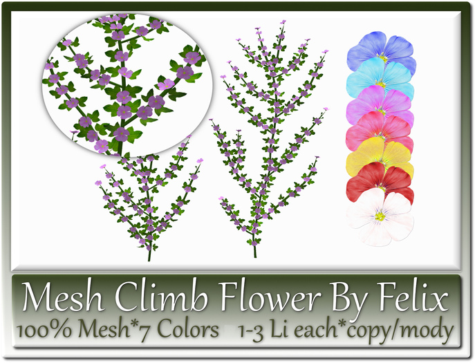 Mesh Climb Flower By Feliy 7 Colors 1-3 Li each copy-mody