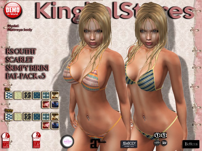 420 KS OUTFIT SCARLET SKIMPY BIKINI FAT-PACK v3