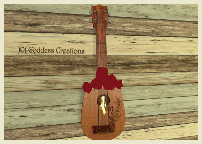 Second Life Marketplace )O( GC Ukulele Wall Candle & Roses