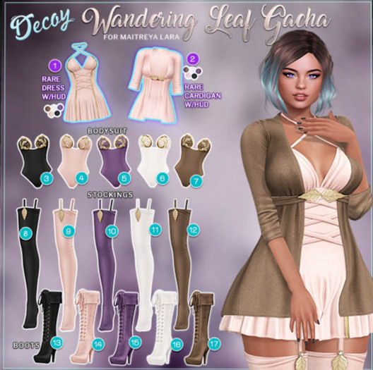 Decoy - Wandering Leaf Gacha: #8 Stockings Black