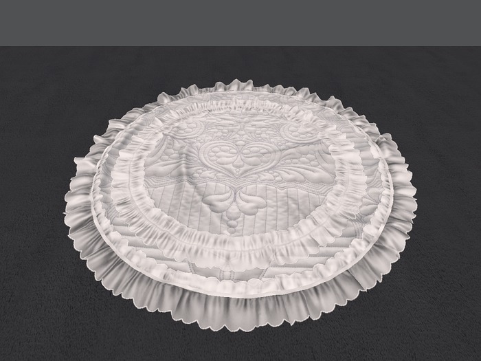 Ruffled -Bridal- Round Rug 9