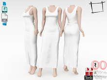 Dae Obj FBX For Long Tank Dress Maitreya, Ocacin Standard, Slink, Belleza, Tonic, Ocacin Voluptuous