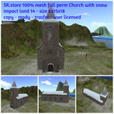 SR.store 100% mesh full perm Church with snow