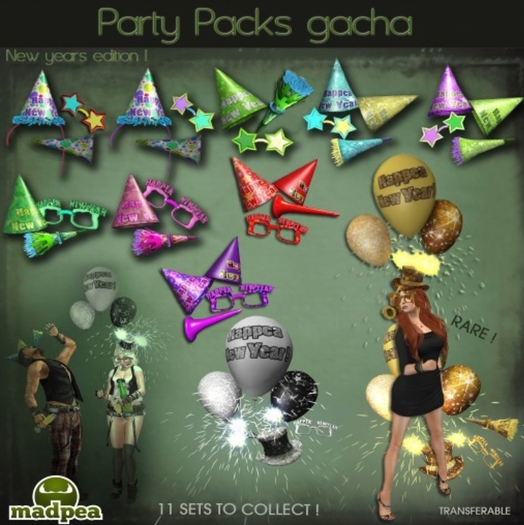 MadPea Party Set RARE Gold