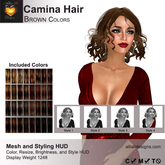 A&A Camina Hair Brown Colors, boxed
