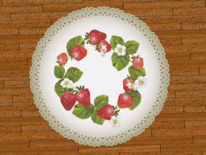 Gift- Seaweed Sonnet Lace Strawberry Rug