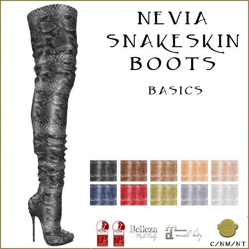 BM Nevia Snakeskin Boots Basics