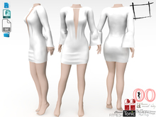 Dae Obj FBX Bell Edge Sleeves Mini Skirt Dress Maitreya, Slink, Belleza, Tonic, Ocacin, Voluptuous