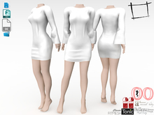 Dae Obj FBX Bell Edge Sleeves Tunic Dress Maitreya, Slink, Belleza, Tonic, Ocacin Voluptuous