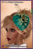 ~LP~ La Coeur Fascinator Hat (BOXED) Teal