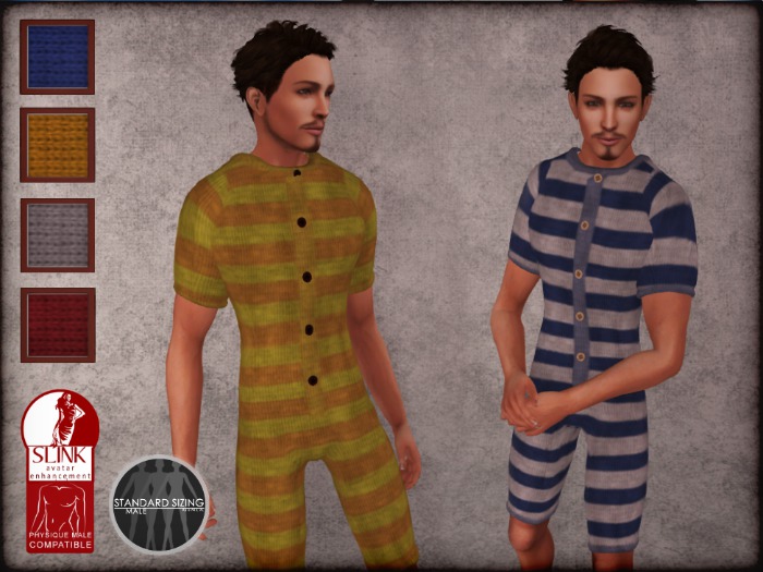 Men's Bathing Suit: Striped DEMO