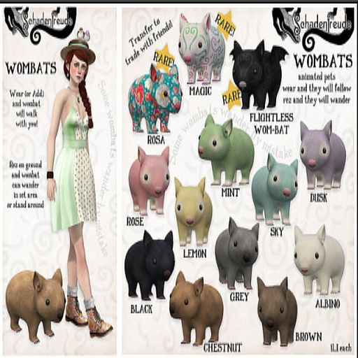 Schadenfreude Rosa Wombat RARE 1