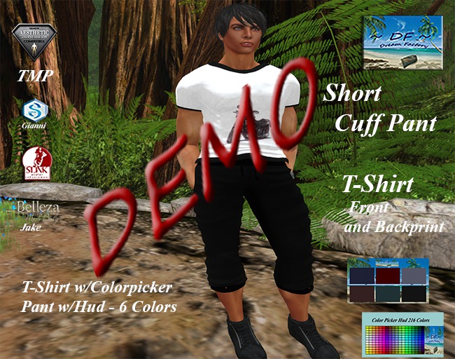 ~DF~DEMO Mens Short Cuff Pant w/Hud