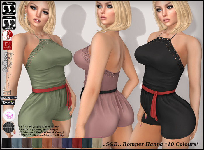 .:S&B:. Romper Hanna *10 Colours*