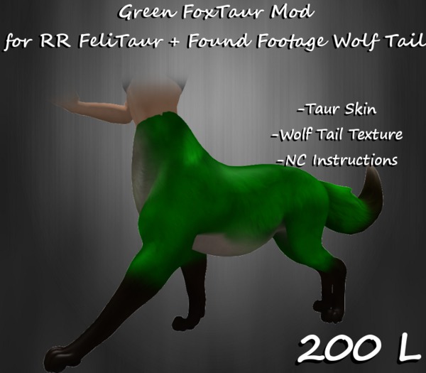 Second Life Marketplace - Green Foxtaur mod for RR Felitaur