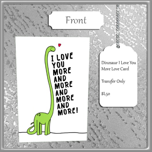 ~FS~ Dinosaur Love You More Love Card