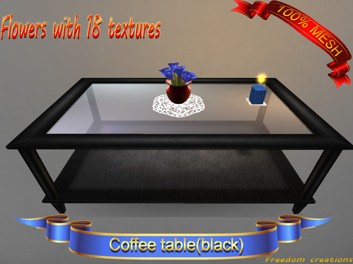 Coffee table(black)-Freedom creations