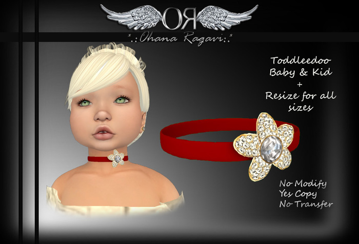 *.:OR:.* Flower Necklace-Red