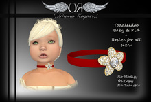 *.:OR:.* Flower Necklace-Red