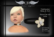 *.:OR:.* Flower Necklace-Black