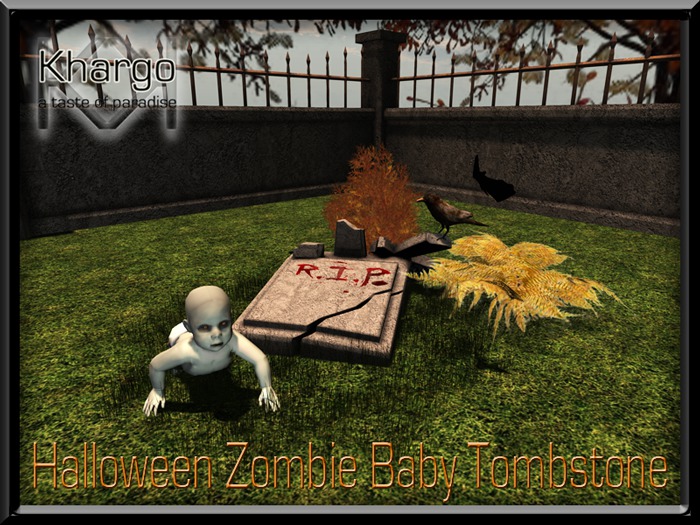 HALLOWEEN ZOMBIE BABY TOMBSTONE