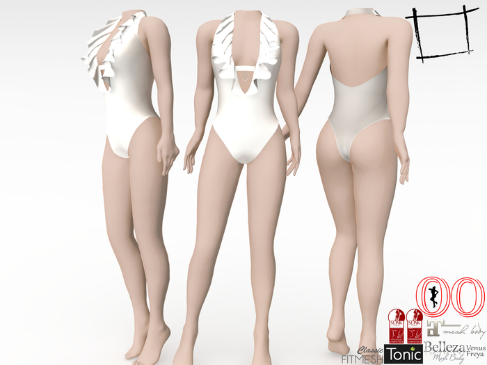Dae Obj FBX SwimSuit Dress Maitreya, Slink, Belleza, Tonic, Ocacin Voluptuous