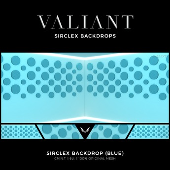 Second Life Marketplace - VALIANT - Sirclex Backdrop (Blue)