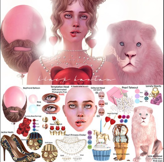 *[Black Bantam] Lolli Heart Earrings All